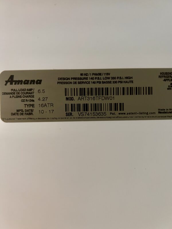 Used Amana Fridge - Image 6